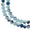 Crystal Lane DIY 2-Strand 7in Opaque Iris Finish Glass Rondelle Donut Bead Strands